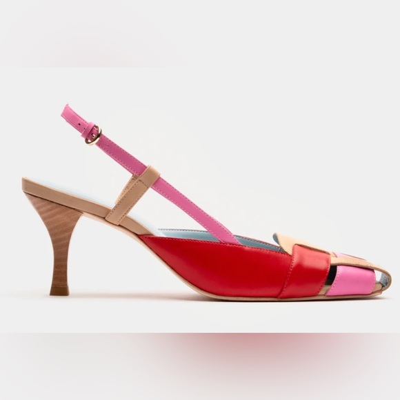 NIB Frances Valentine Liza Basketweave Pump Sz. 9 - Picture 4 of 8